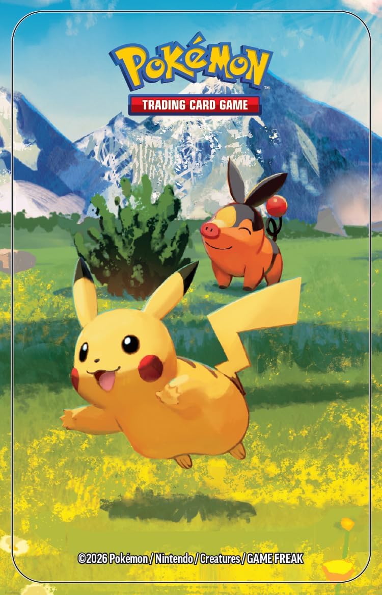 Pokémon TCG: Mega Evolution—Ascended Heroes Mini Tin: Pikachu & Tepig (1 Sticker Sheet, a Pokémon Art Card & 2 Booster Packs)