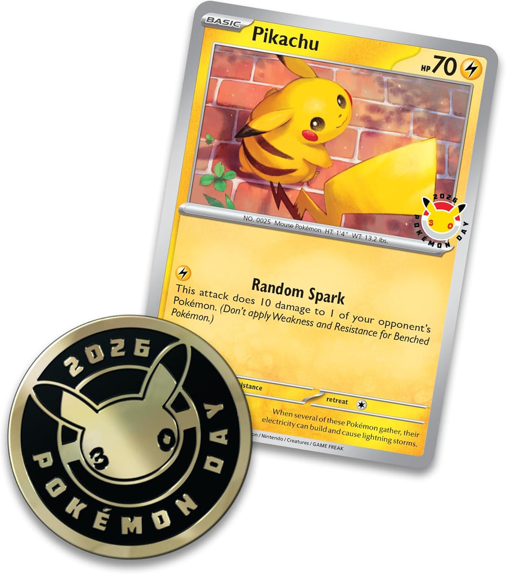 Pokémon TCG: Pokémon Day 2026 Collection (1 foil promo card, 1 coin and 3 booster packs)