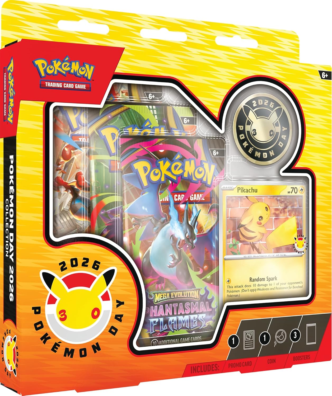 Pokémon TCG: Pokémon Day 2026 Collection (1 foil promo card, 1 coin and 3 booster packs)