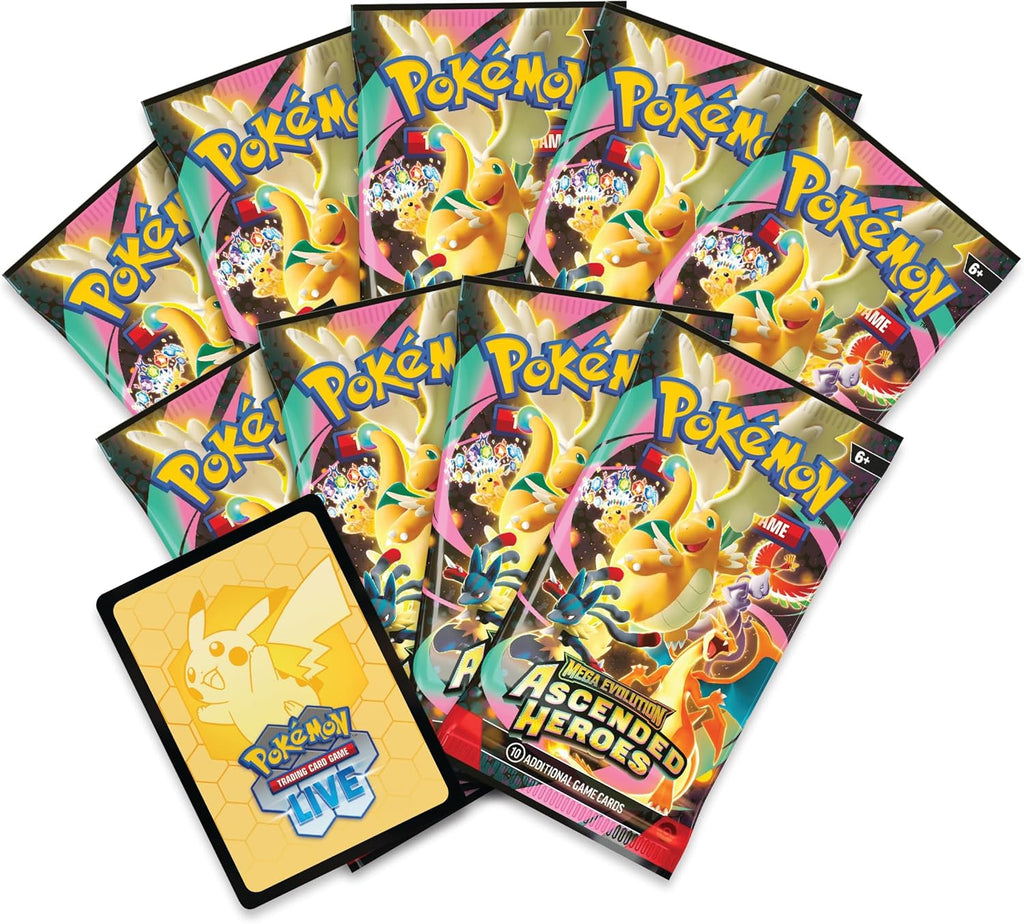Pokémon TCG: Mega Evolution—Ascended Heroes Elite Trainer Box (1 Full-Art Promo Card, 9 Booster Packs & Premium Accessories)